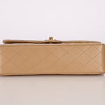 Chanel 1994 Taupe Lambskin Medium Double Flap 24K GP - FashioNica