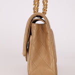 Chanel 1994 Taupe Lambskin Medium Double Flap 24K GP - FashioNica