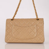 Chanel 1994 Taupe Lambskin Medium Double Flap 24K GP - FashioNica