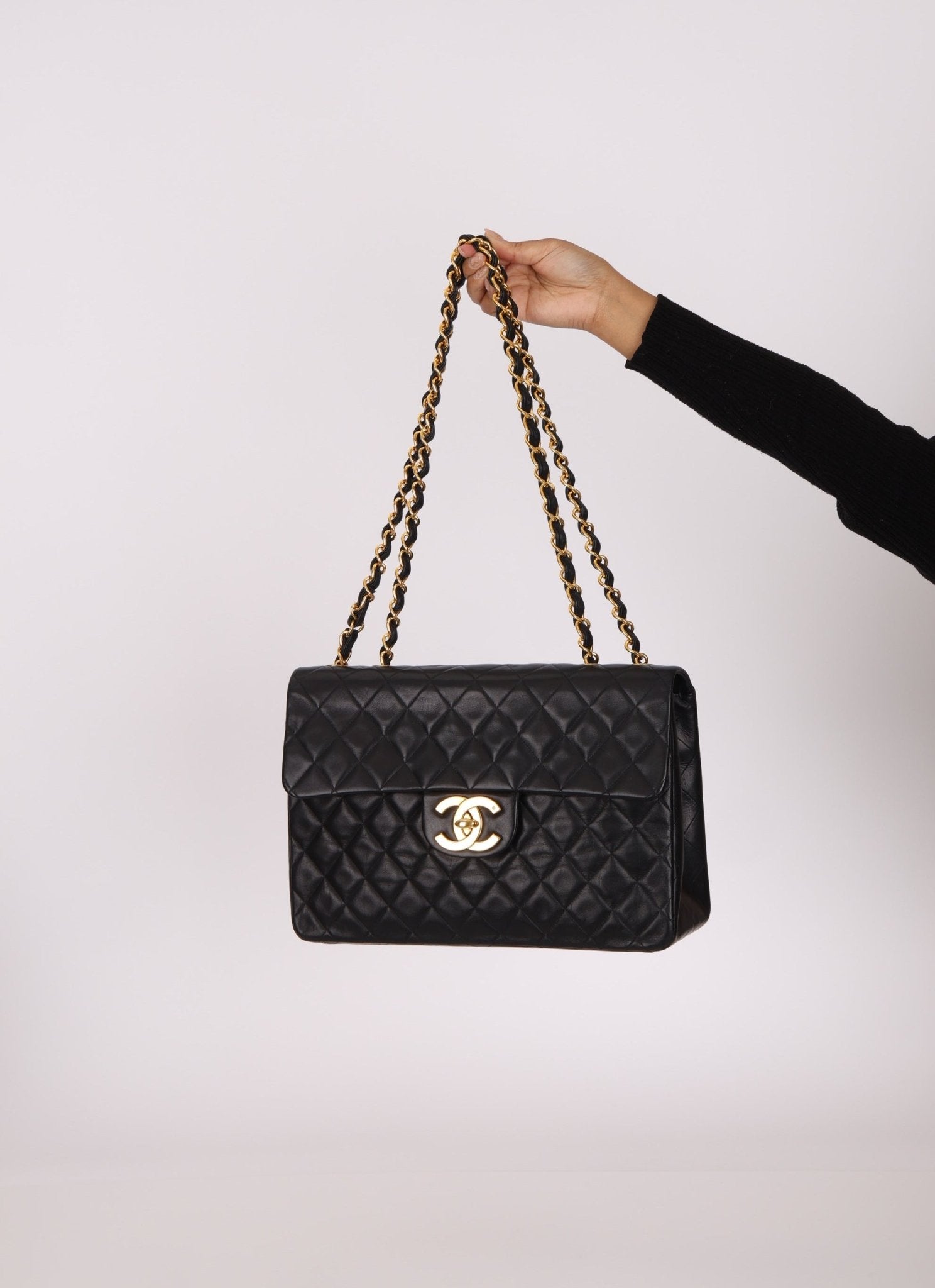 Chanel 1994 XL Logo Lambskin Jumbo Single Flap - FashioNica