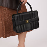 Chanel 1995 Caviar Mademoiselle Small Kelly Top Handle 24k GP - FashioNica