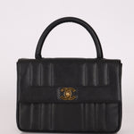 Chanel 1995 Caviar Mademoiselle Small Kelly Top Handle 24k GP - FashioNica