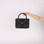 Chanel 1995 Caviar Mademoiselle Small Kelly Top Handle 24k GP - FashioNica