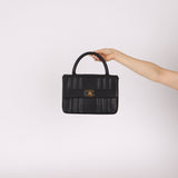 Chanel 1995 Caviar Mademoiselle Small Kelly Top Handle 24k GP - FashioNica