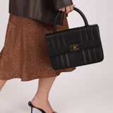 Chanel 1995 Caviar Mademoiselle Small Kelly Top Handle 24k GP - FashioNica