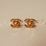 Chanel 1995 CC Turnlock Clip - On Earrings 24K GP - FashioNica