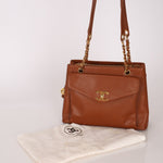 Chanel 1995 Chestnut Caviar Turnlock Pocket Tote 24K GP - FashioNica