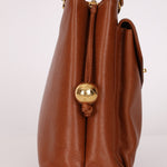 Chanel 1995 Chestnut Caviar Turnlock Pocket Tote 24K GP - FashioNica