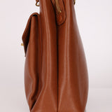 Chanel 1995 Chestnut Caviar Turnlock Pocket Tote 24K GP - FashioNica