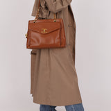 Chanel 1995 Chestnut Caviar Turnlock Pocket Tote 24K GP - FashioNica