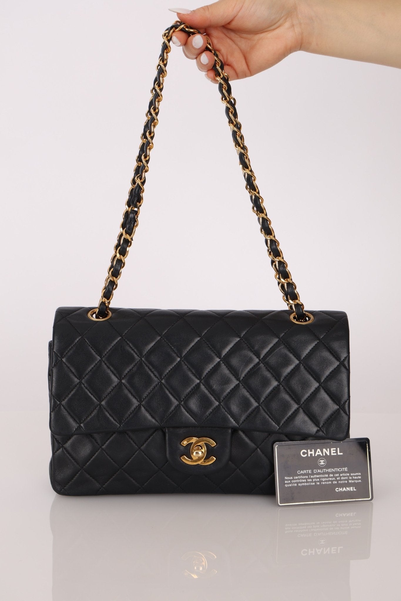 Chanel 1995 Lambskin Classic Medium Double Flap 24K GP - FashioNica