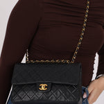 Chanel 1995 Lambskin Classic Medium Double Flap 24K GP - FashioNica