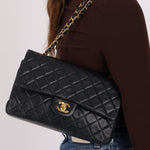 Chanel 1995 Lambskin Classic Medium Double Flap 24K GP - FashioNica