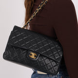Chanel 1995 Lambskin Classic Medium Double Flap 24K GP - FashioNica