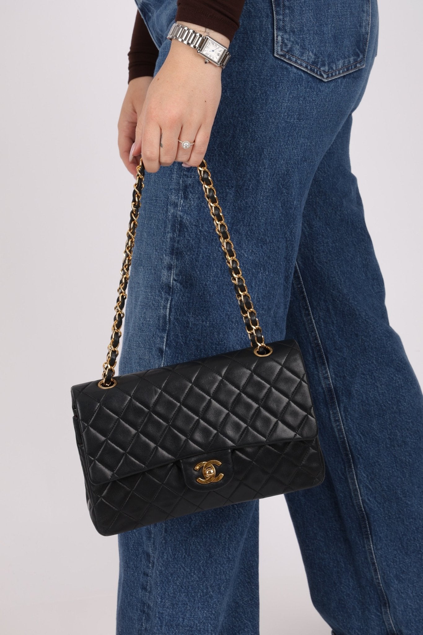 Chanel 1995 Lambskin Classic Medium Double Flap 24K GP - FashioNica