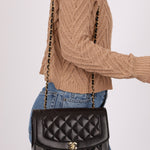 Chanel 1995 Lambskin Medium Diana Flap 24K GP - FashioNica