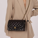 Chanel 1995 Lambskin Medium Diana Flap 24K GP - FashioNica