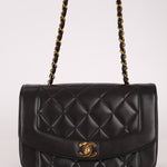 Chanel 1995 Lambskin Small Diana Flap 24K GP - FashioNica