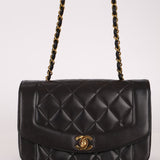 Chanel 1995 Lambskin Small Diana Flap 24K GP - FashioNica