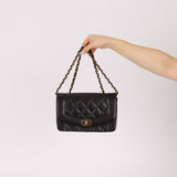 Chanel 1995 Lambskin Small Diana Flap 24K GP - FashioNica