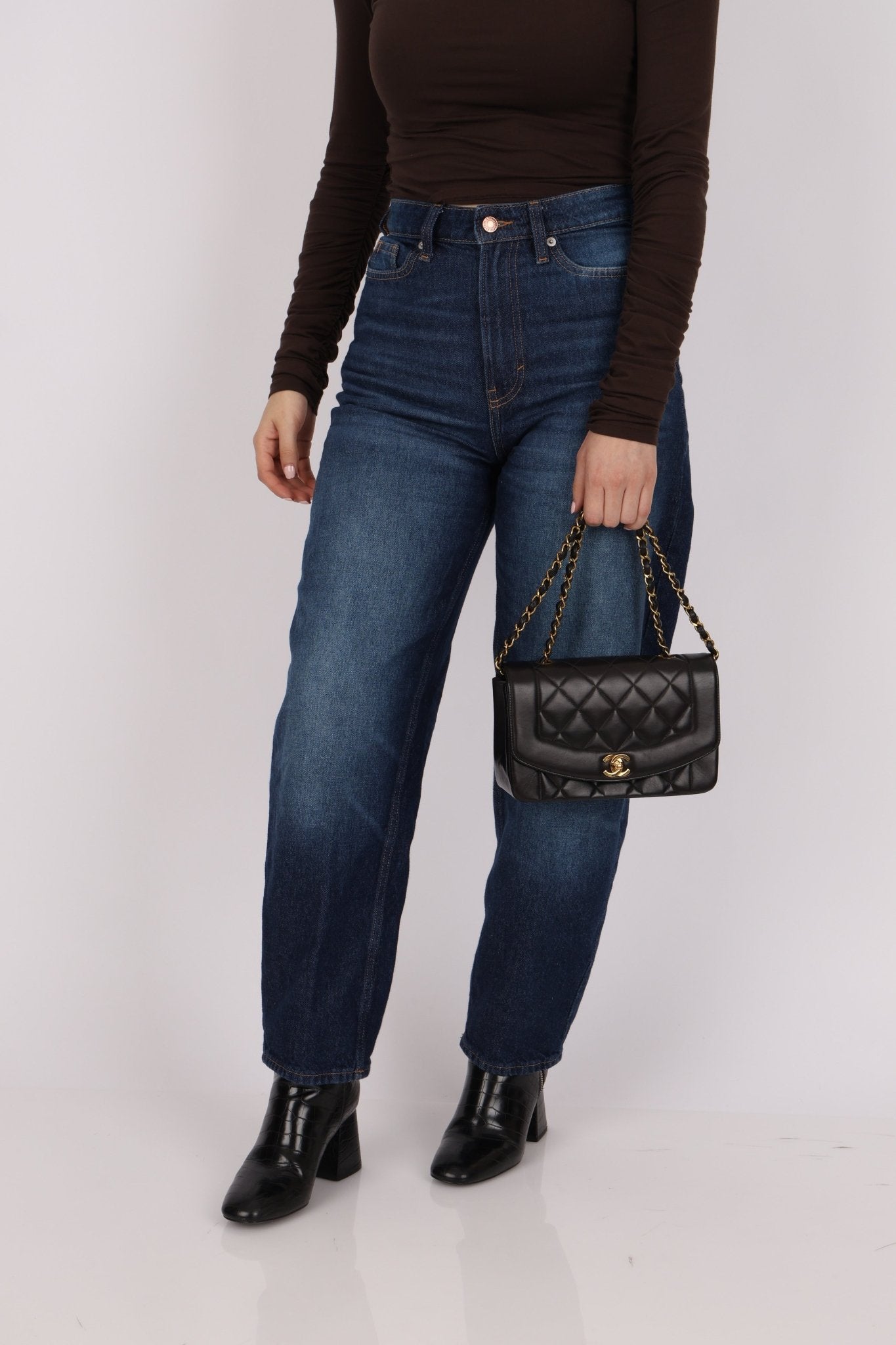 Chanel 1995 Lambskin Small Diana Flap 24K GP - FashioNica