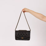 Chanel 1995 Lambskin Small Diana Flap 24K GP - FashioNica