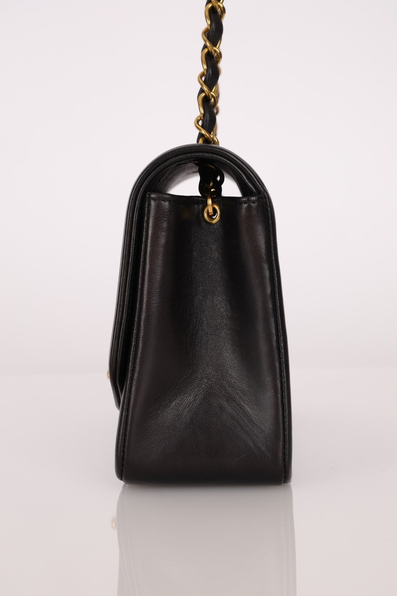 Chanel 1995 Lambskin Small Diana Flap 24K GP - FashioNica