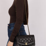 Chanel 1995 Lambskin Small Diana Flap 24K GP - FashioNica