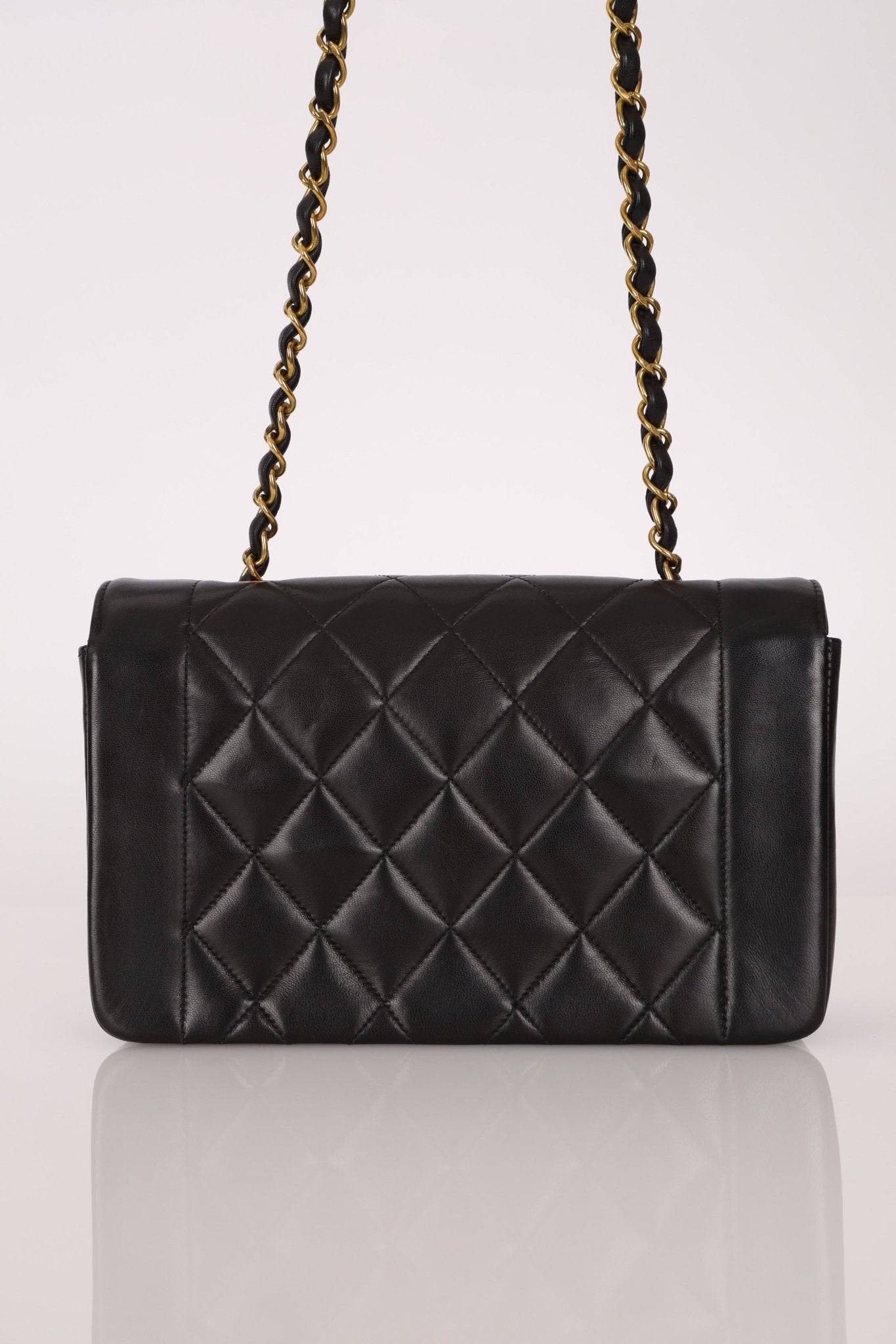 Chanel 1995 Lambskin Small Diana Flap 24K GP - FashioNica