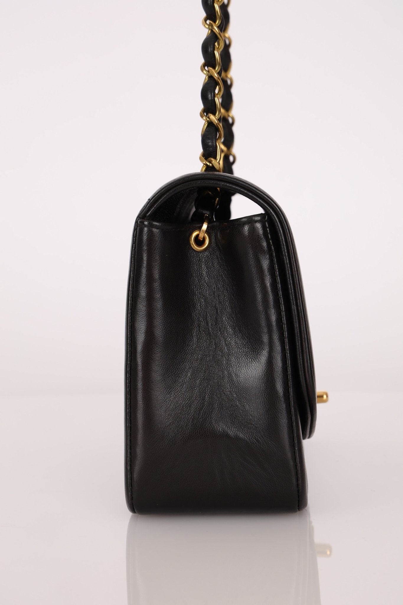 Chanel 1995 Lambskin Small Diana Flap 24K GP - FashioNica