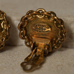 Chanel 1995 Mini Chain Around Logo Clip - On Earrings 24K GP - FashioNica