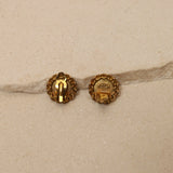 Chanel 1995 Mini Chain Around Logo Clip - On Earrings 24K GP - FashioNica