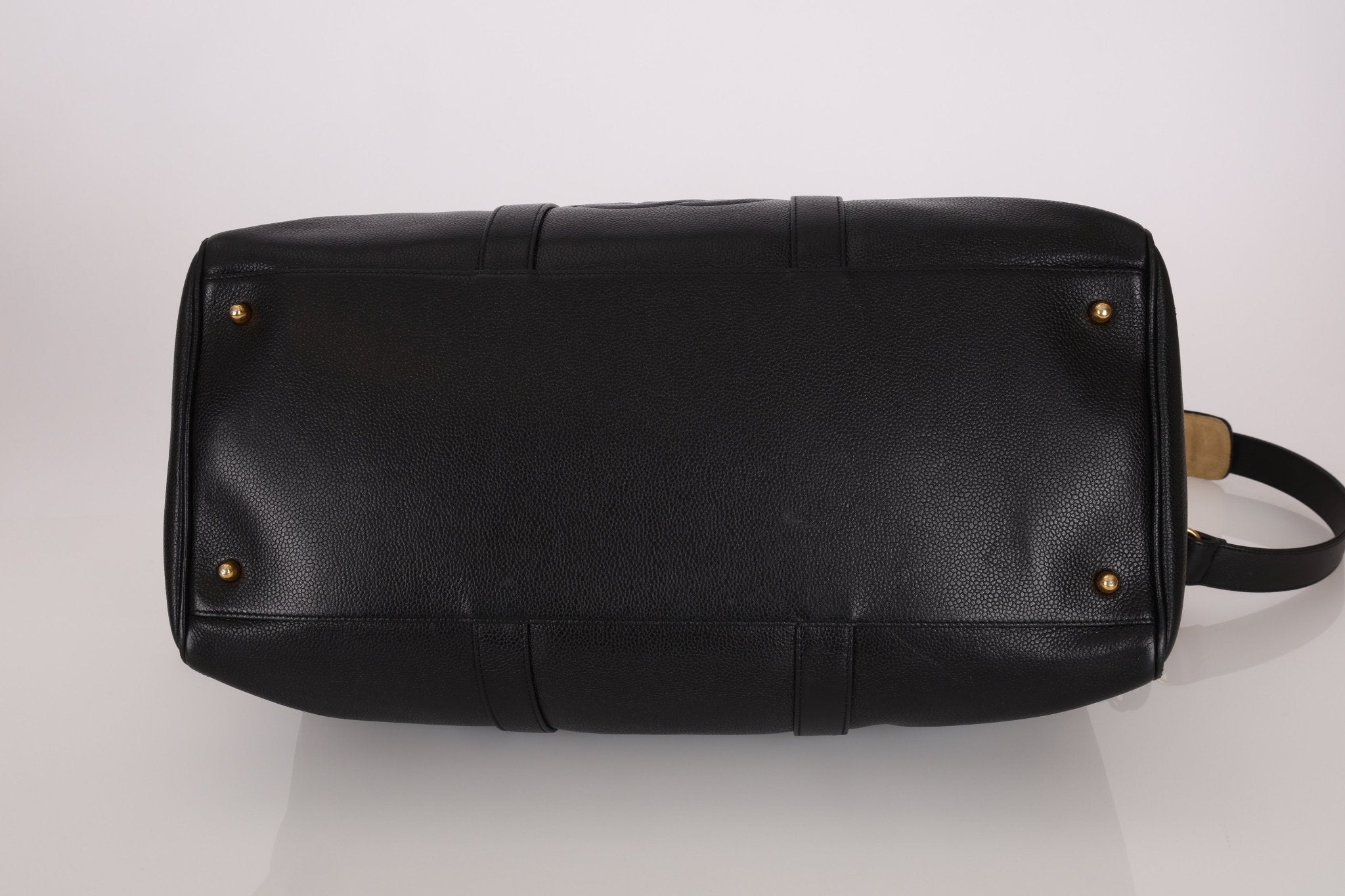 Chanel 1996 Black Caviar Boston Weekender Duffel Bag - FashioNica