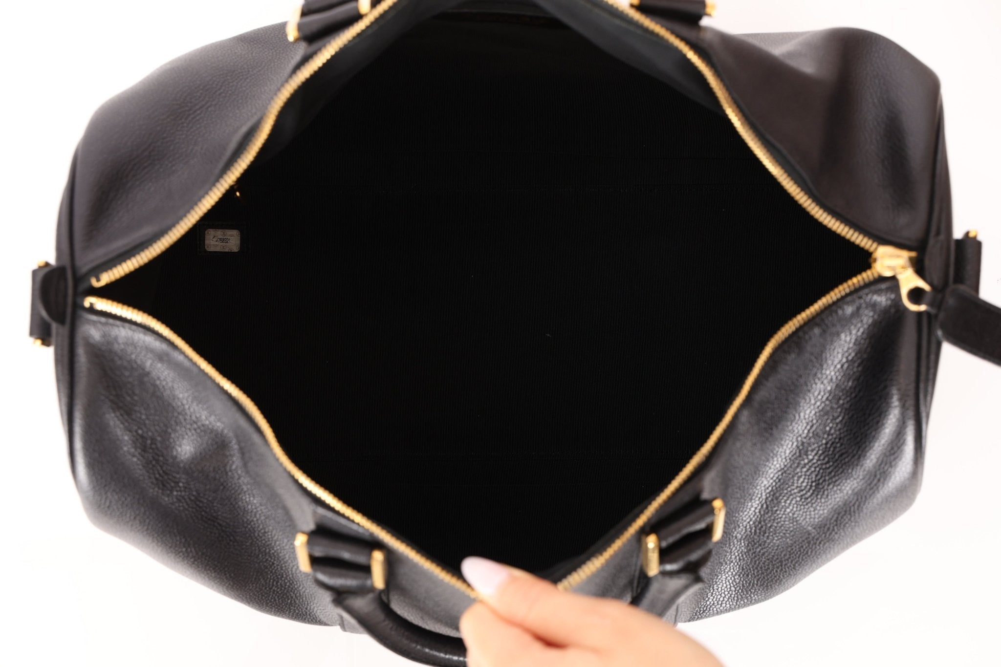 Chanel 1996 Black Caviar Boston Weekender Duffel Bag - FashioNica