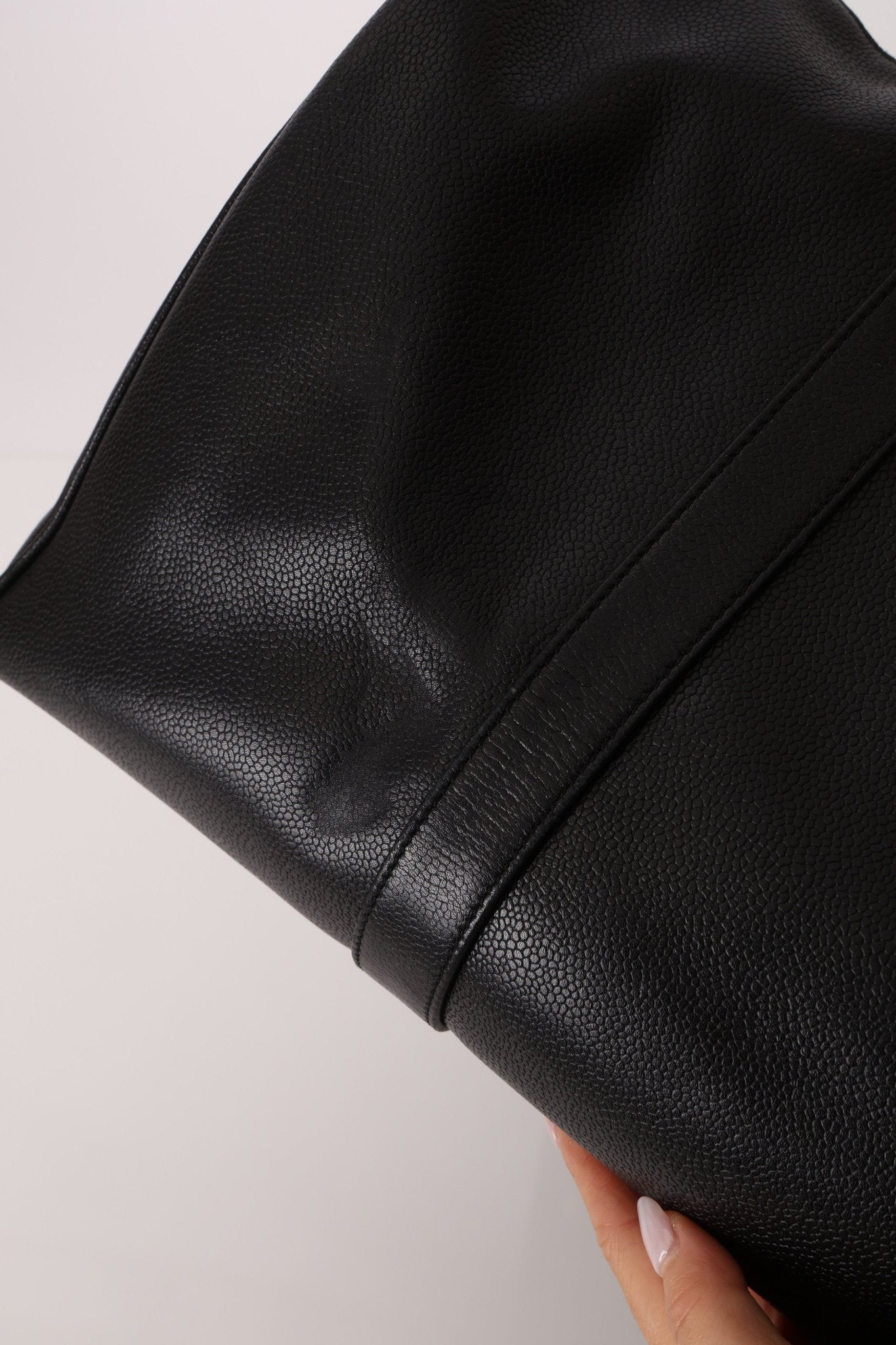 Chanel 1996 Black Caviar Boston Weekender Duffel Bag - FashioNica