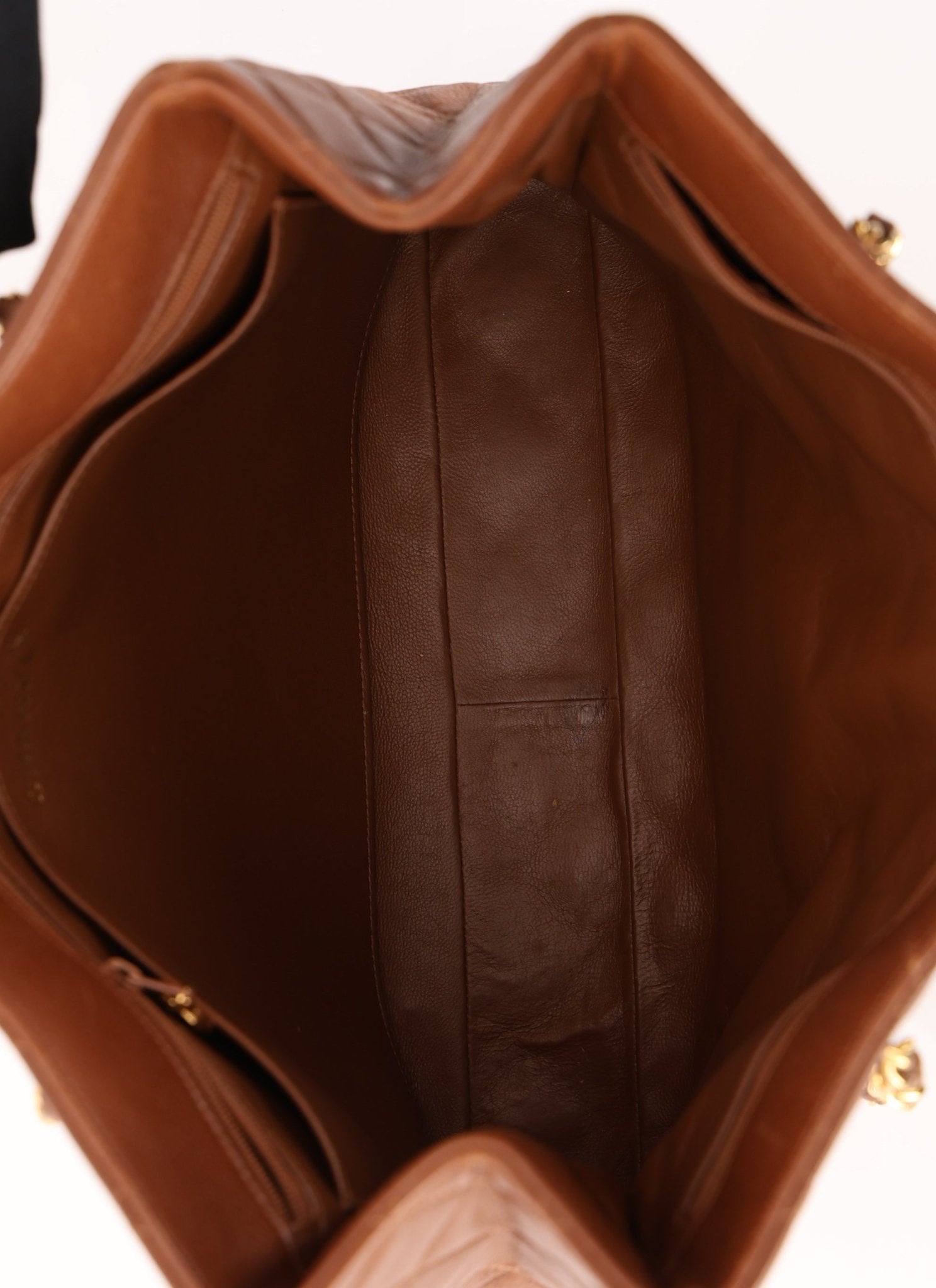 Chanel 1996 Brown Caviar Turnlock Tote - FashioNica