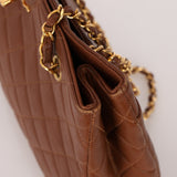Chanel 1996 Brown Caviar Turnlock Tote - FashioNica