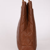 Chanel 1996 Brown Caviar Turnlock Tote - FashioNica