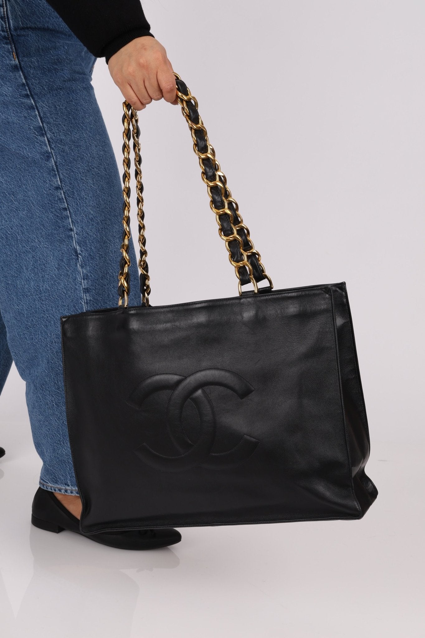 Chanel 1996 Calfskin Chunky Chain Tote 24K GP - FashioNica