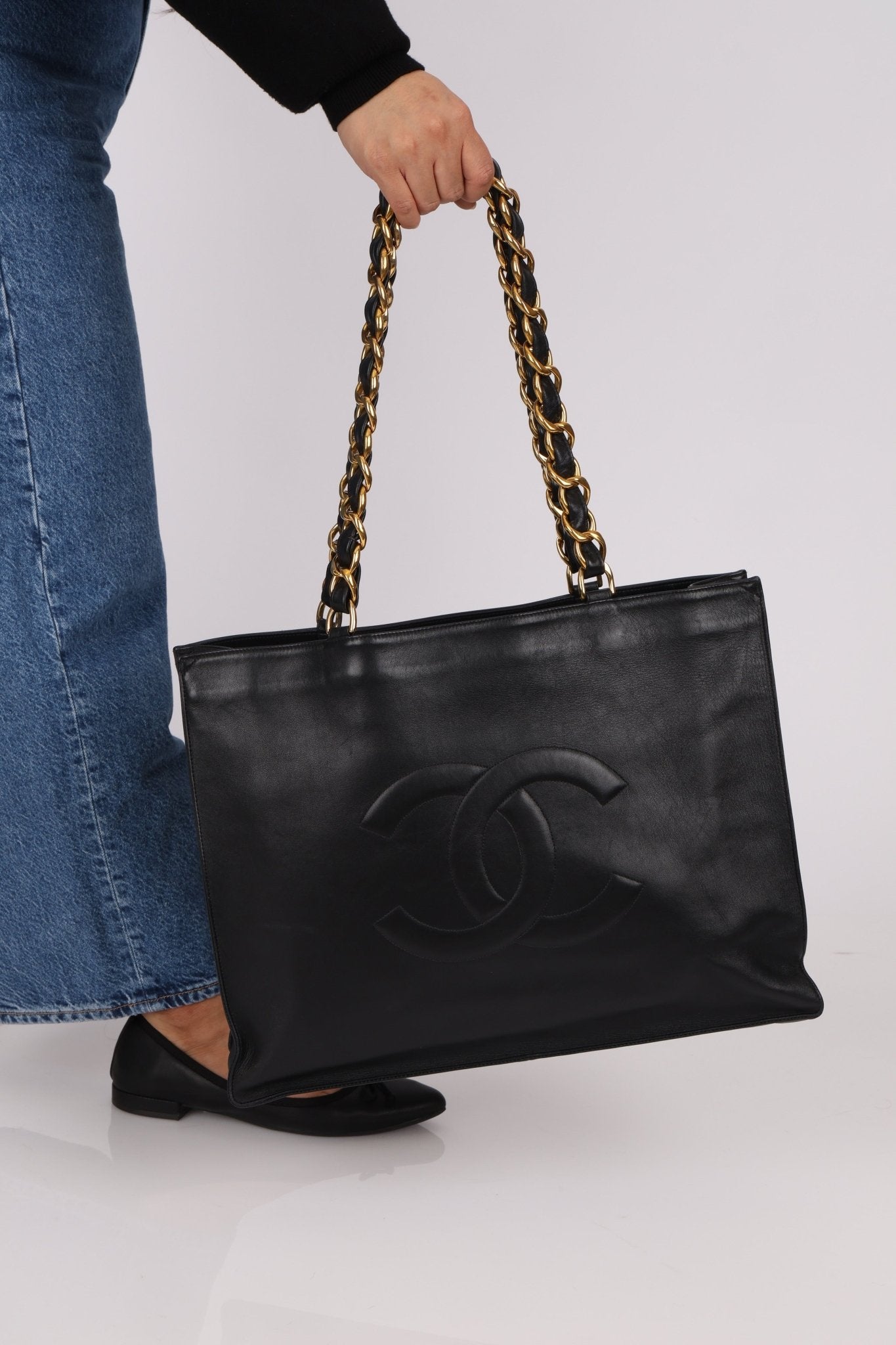 Chanel 1996 Calfskin Chunky Chain Tote 24K GP - FashioNica