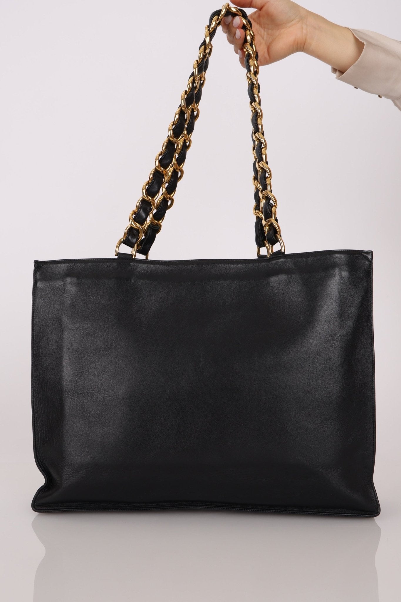 Chanel 1996 Calfskin Chunky Chain Tote 24K GP - FashioNica