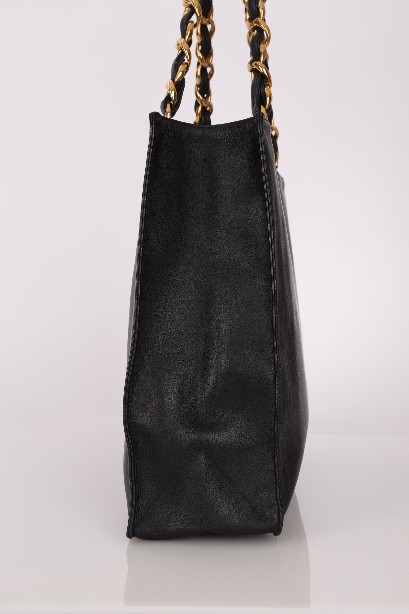 Chanel 1996 Calfskin Timeless Chunky Chain XL Tote 24K GP - FashioNica