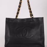 Chanel 1996 Calfskin Timeless Chunky Chain XL Tote 24K GP - FashioNica