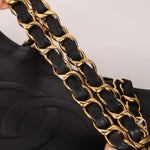 Chanel 1996 Calfskin Timeless Chunky Chain XL Tote 24K GP - FashioNica