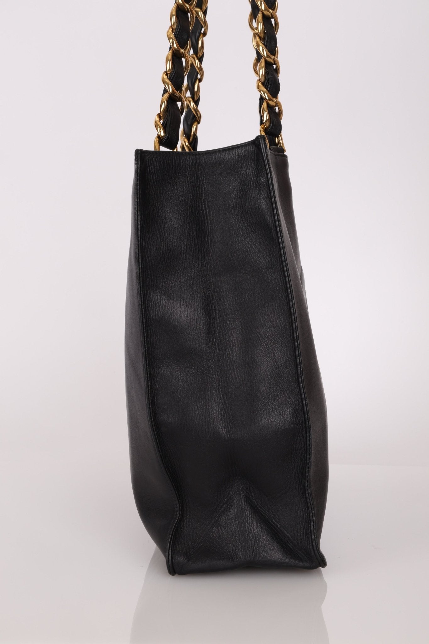 Chanel 1996 Calfskin Timeless Chunky Chain XL Tote 24K GP - FashioNica