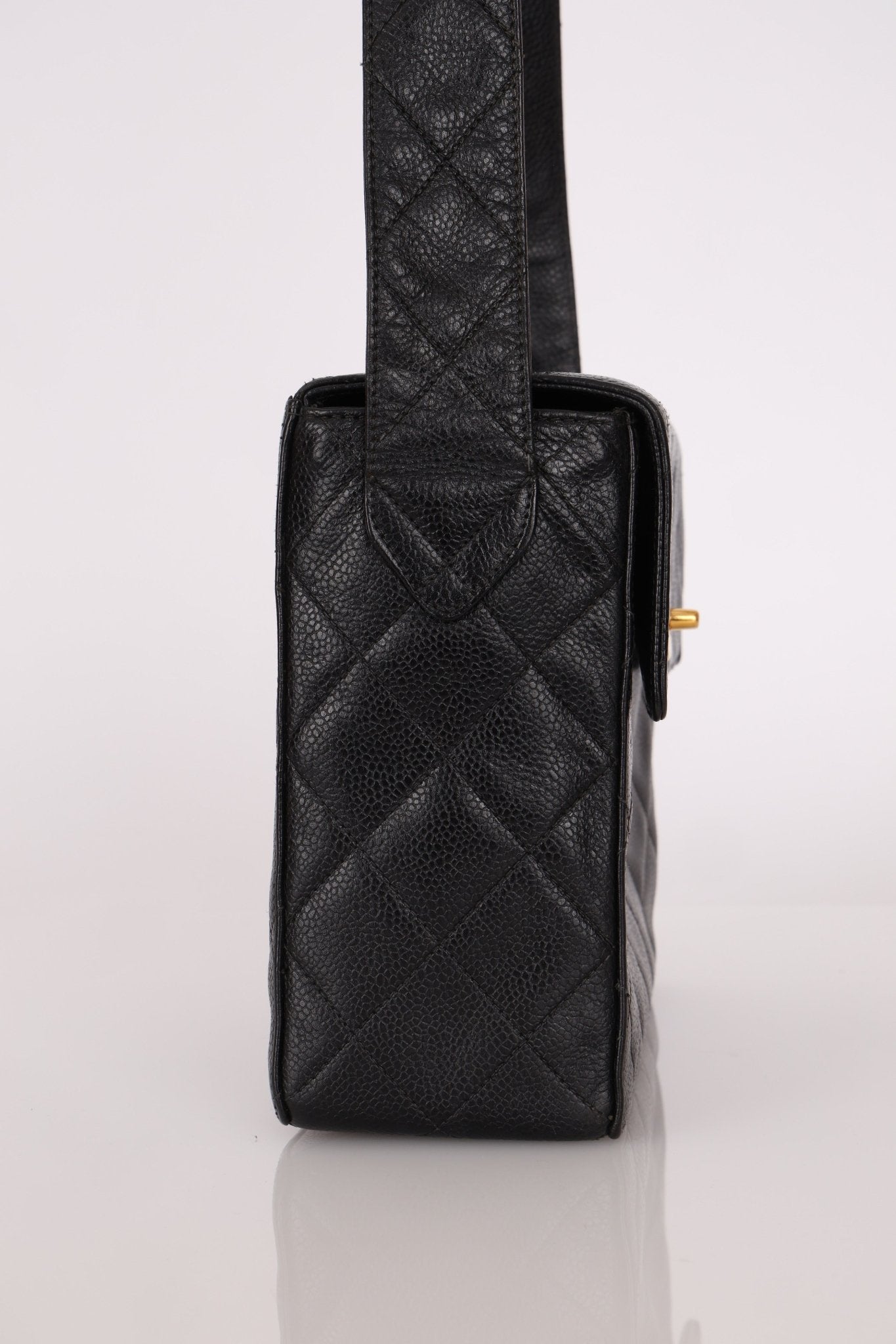 Chanel 1996 Caviar Box Flap Crossbody 24K GP - FashioNica