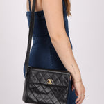 Chanel 1996 Caviar Box Flap Crossbody 24K GP - FashioNica