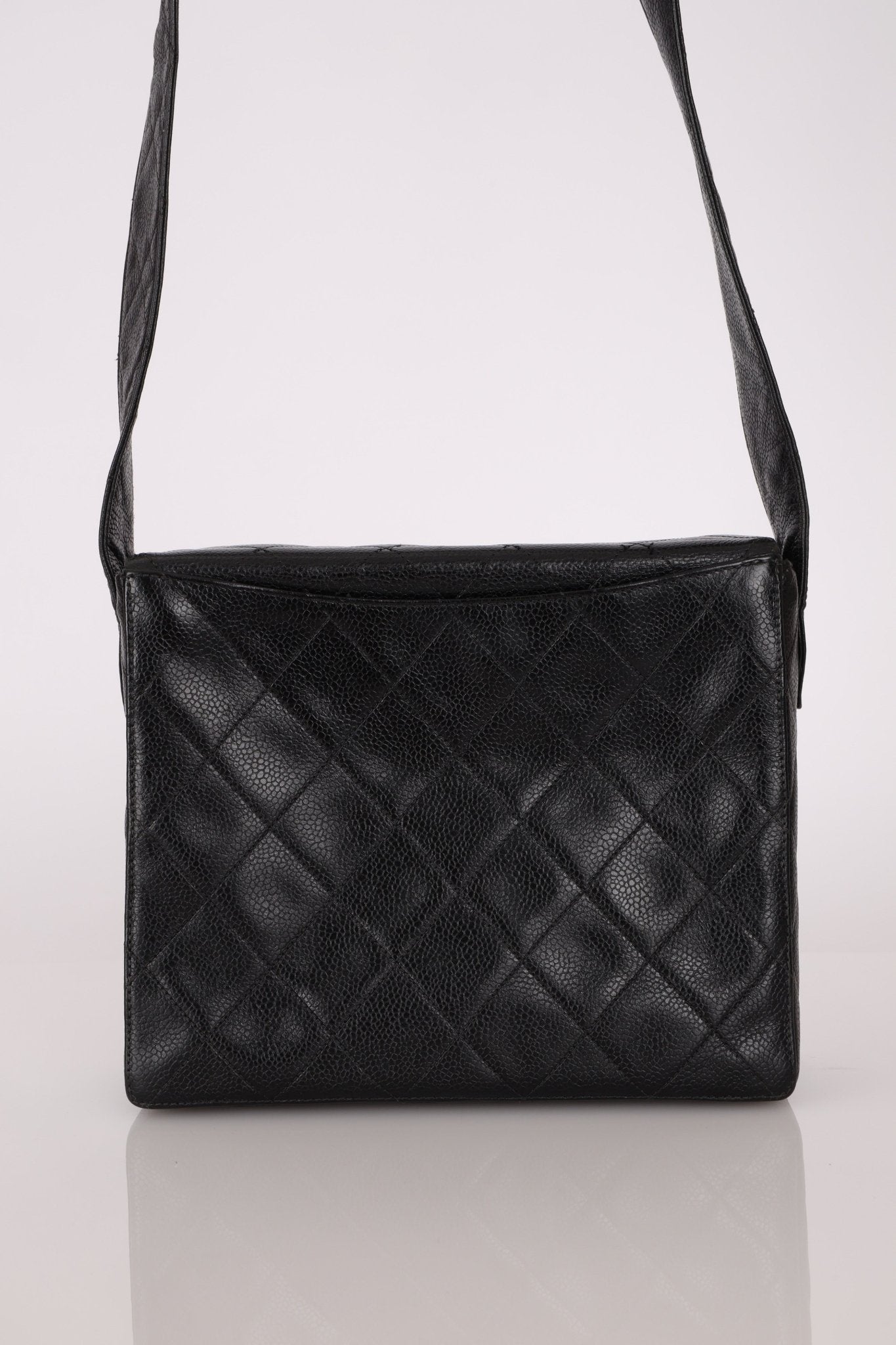 Chanel 1996 Caviar Box Flap Crossbody 24K GP - FashioNica