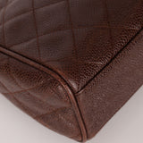 Chanel 1996 Caviar Chocolate Brown Timeless Camera Bag 24K GP - FashioNica