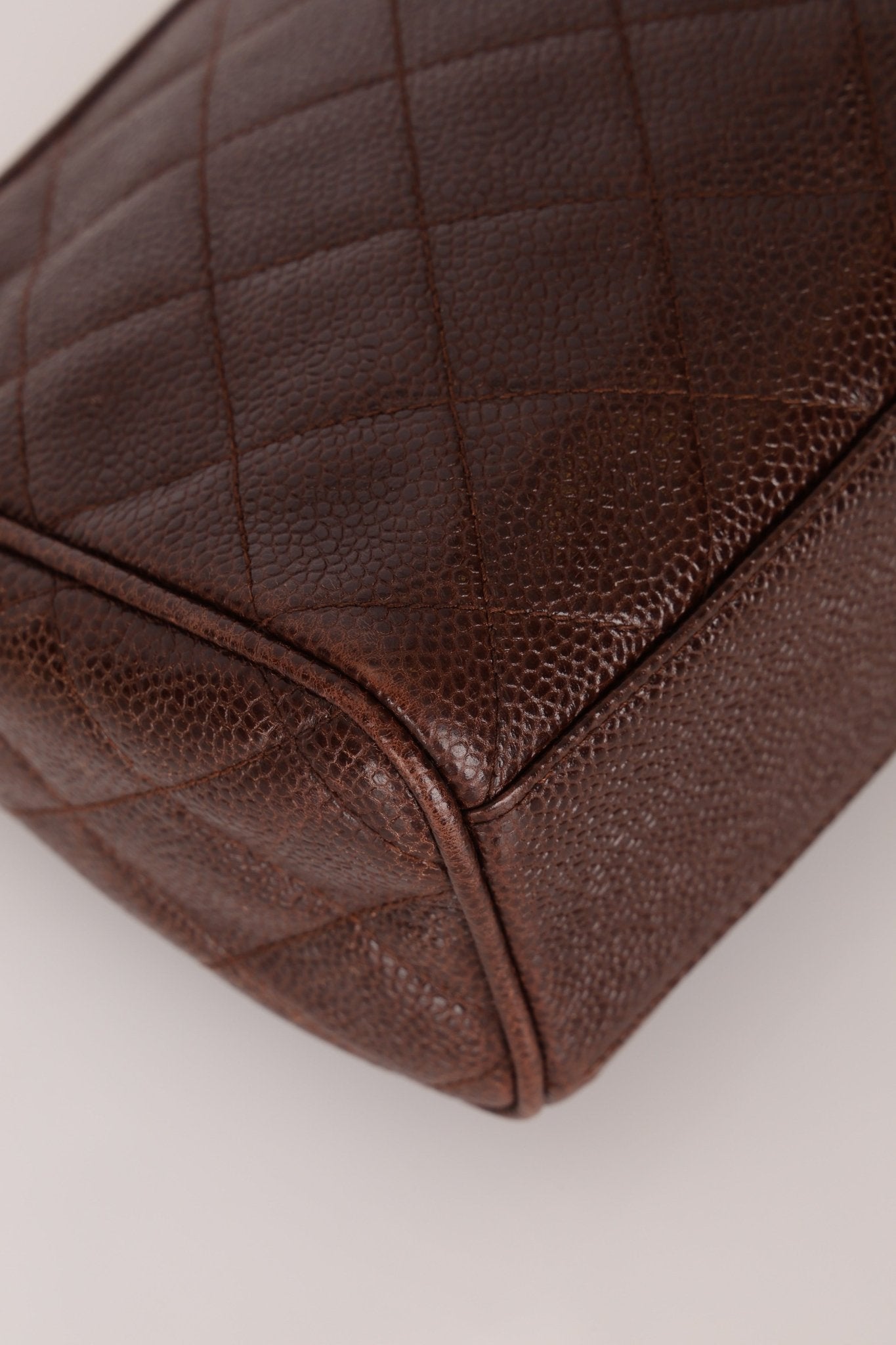 Chanel 1996 Caviar Chocolate Brown Timeless Camera Bag 24K GP - FashioNica